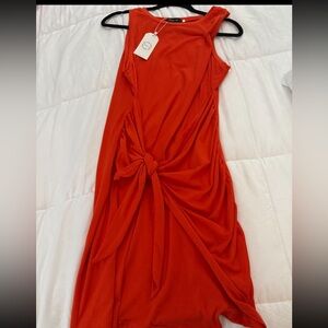 Chic Asymmetrical Red Dress